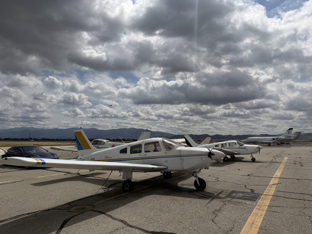 Two Brothers Aviation Piper Archers on the ramp at Chino Airport